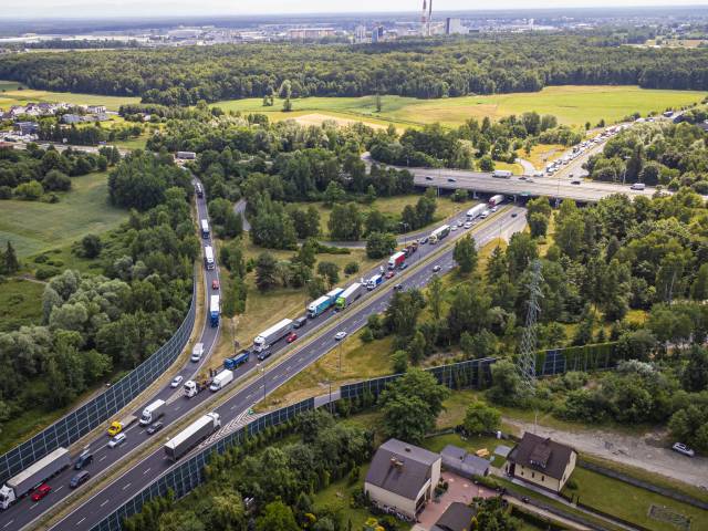 Protest rolników na tyskich drogach (DK-44 i DK-1)